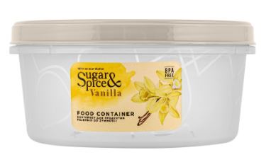 Контейнер для продуктов Sugar&Spice Vanilla квадратный 0,4л с гибкой крышкой латте